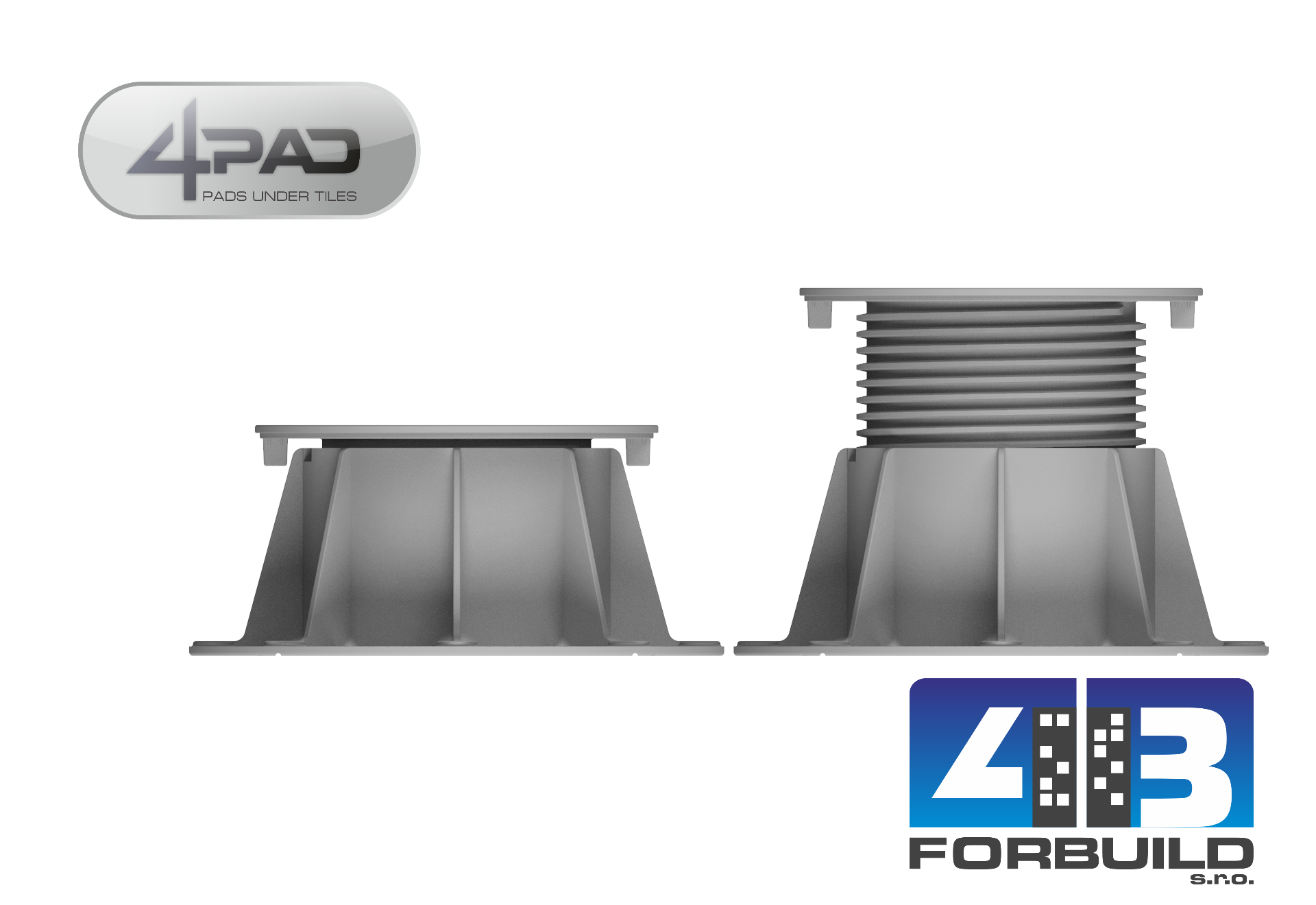 FORPAD / 4PAD EASY E4 - terč pod dlažbu nastaviteľný ( 82 - 135 mm)