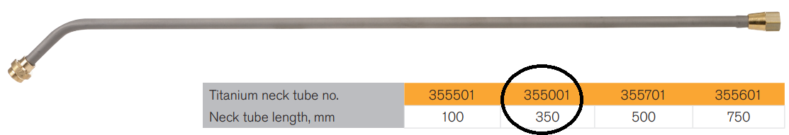 SIEVERT - Predlžovacia trubka Titaniium dlžka 350mm