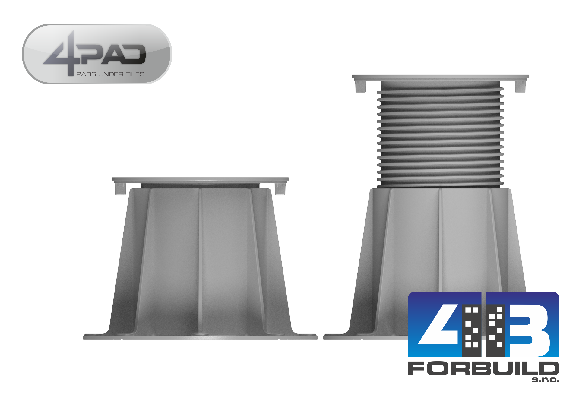 FORPAD / 4PAD EASY E5 - terč pod dlažbu nastaviteľný ( 135 - 225 mm)