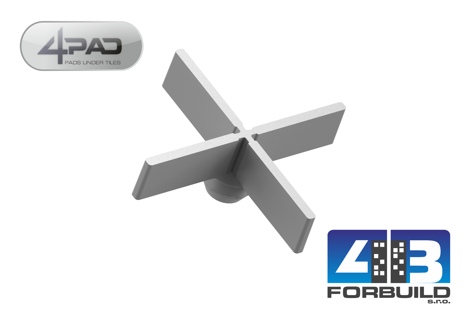 FORPAD / 4PAD EASY  X3 - kríž pre nastaviteľný terč pod dlažbu ( špára 3 mm )