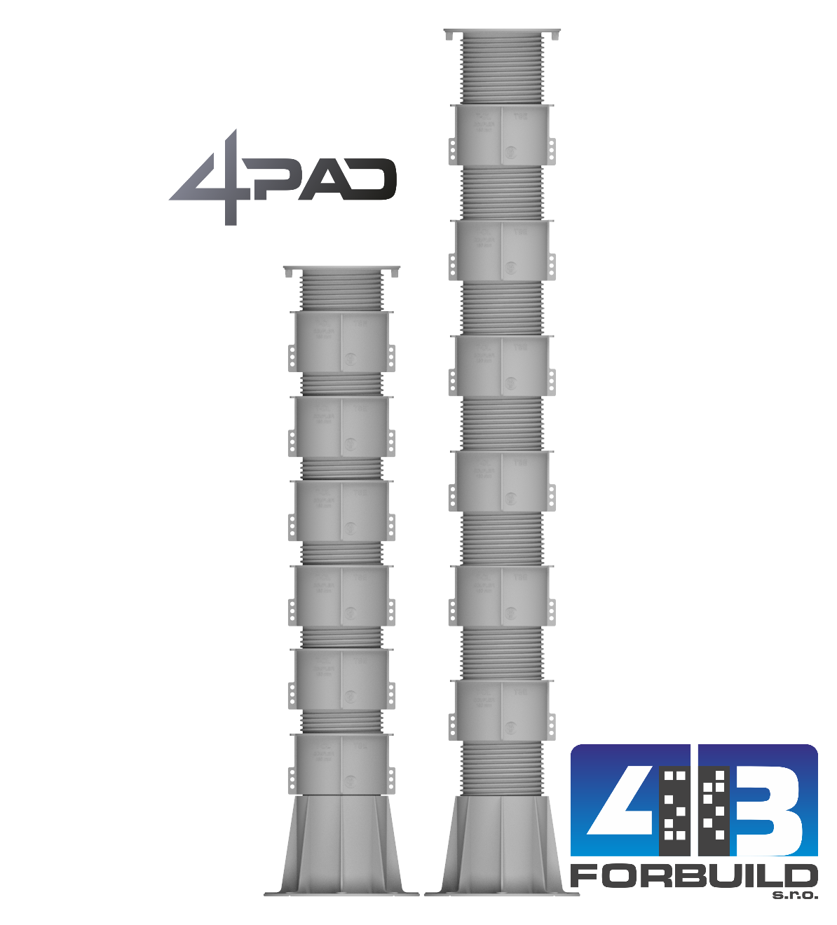 FORPAD / 4PAD EASY E12 - terč pod dlažbu nastaviteľný ( 786 - 1083 mm )