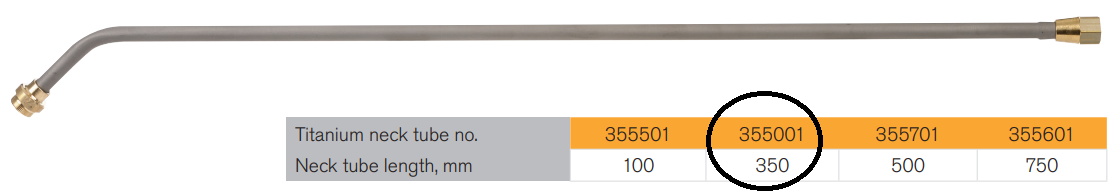 SIEVERT - Predlžovacia trubka Titanium dlžka 350mm