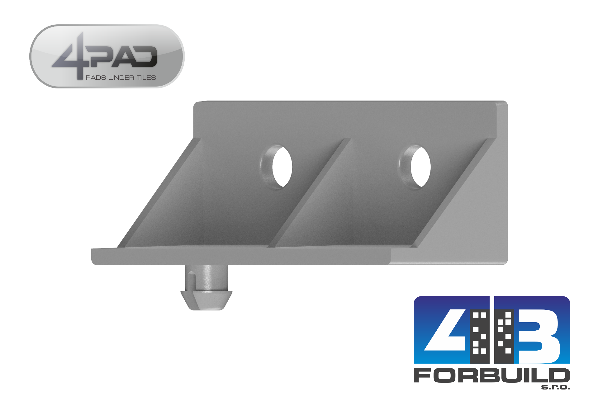 4PAD EASY  L -  profil pre nastaviteľný terč pre terasový rošt